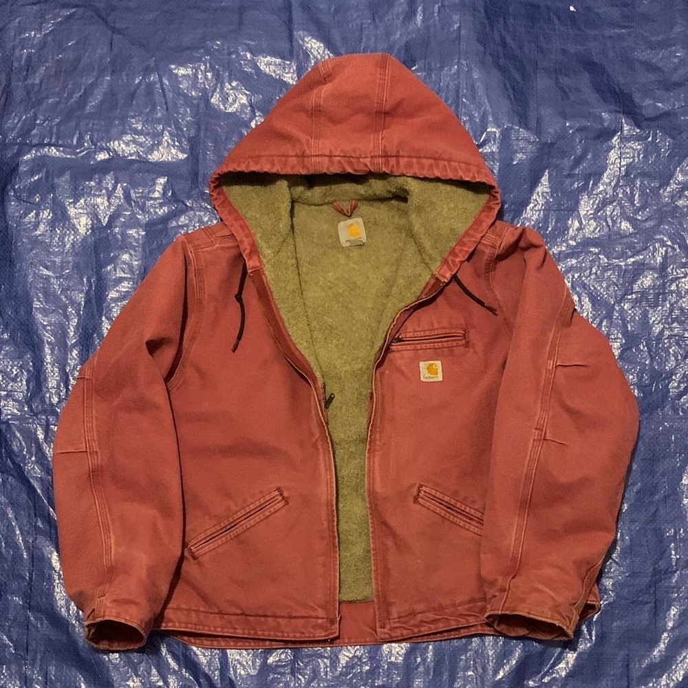 Carhartt Men's Hooded Puffer Jacket - Rust Red